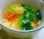 小松菜とトマトのコンソメスープ